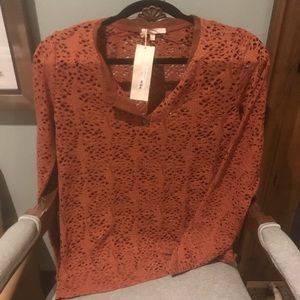 Rust colored long sleeve top